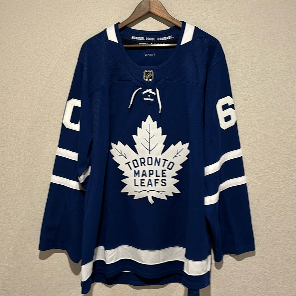 Adidas Authentic Toronto Maple Leafs Jersey.  #60 Joseph Woll.  Never been worn.
